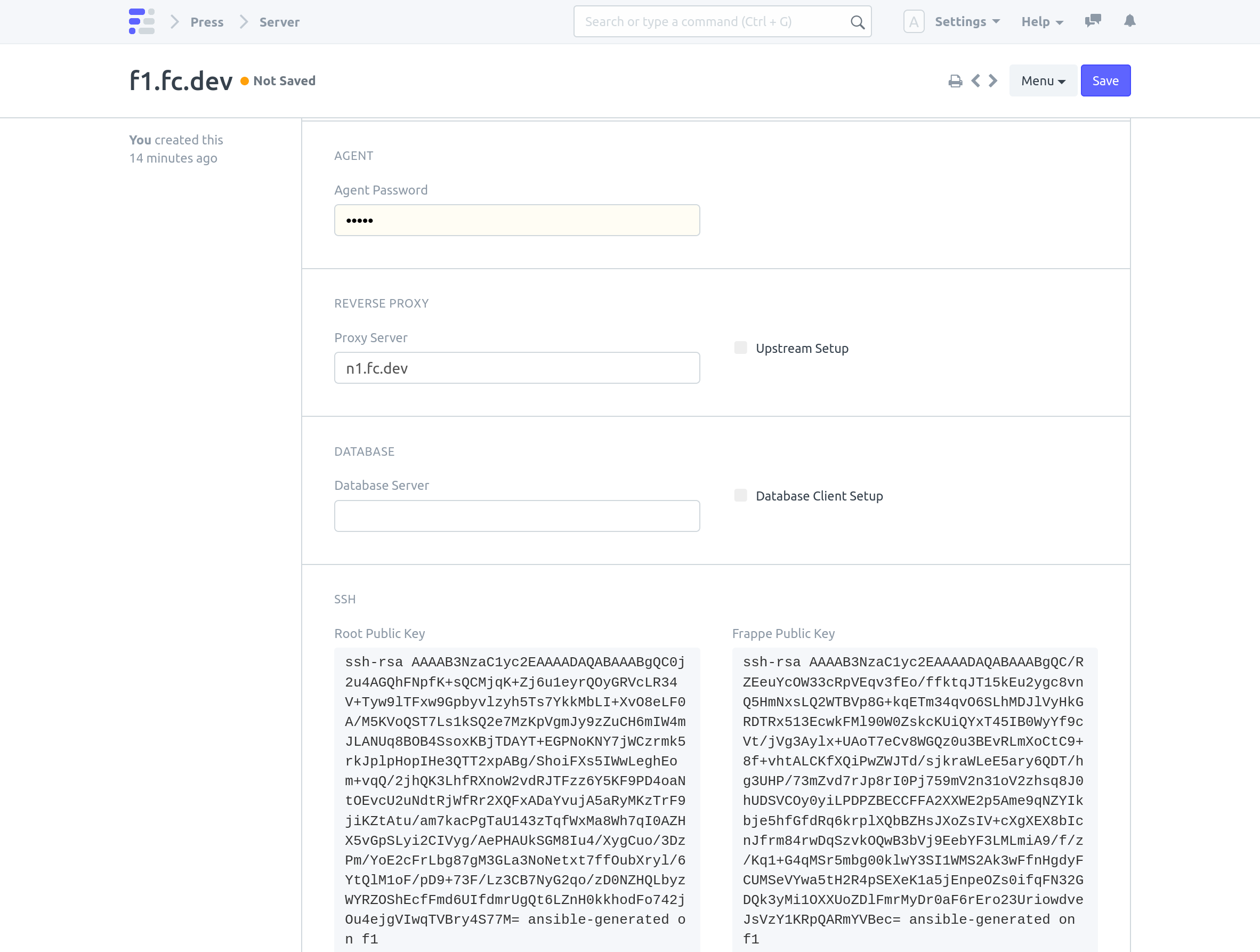 Setup Server Set Proxy