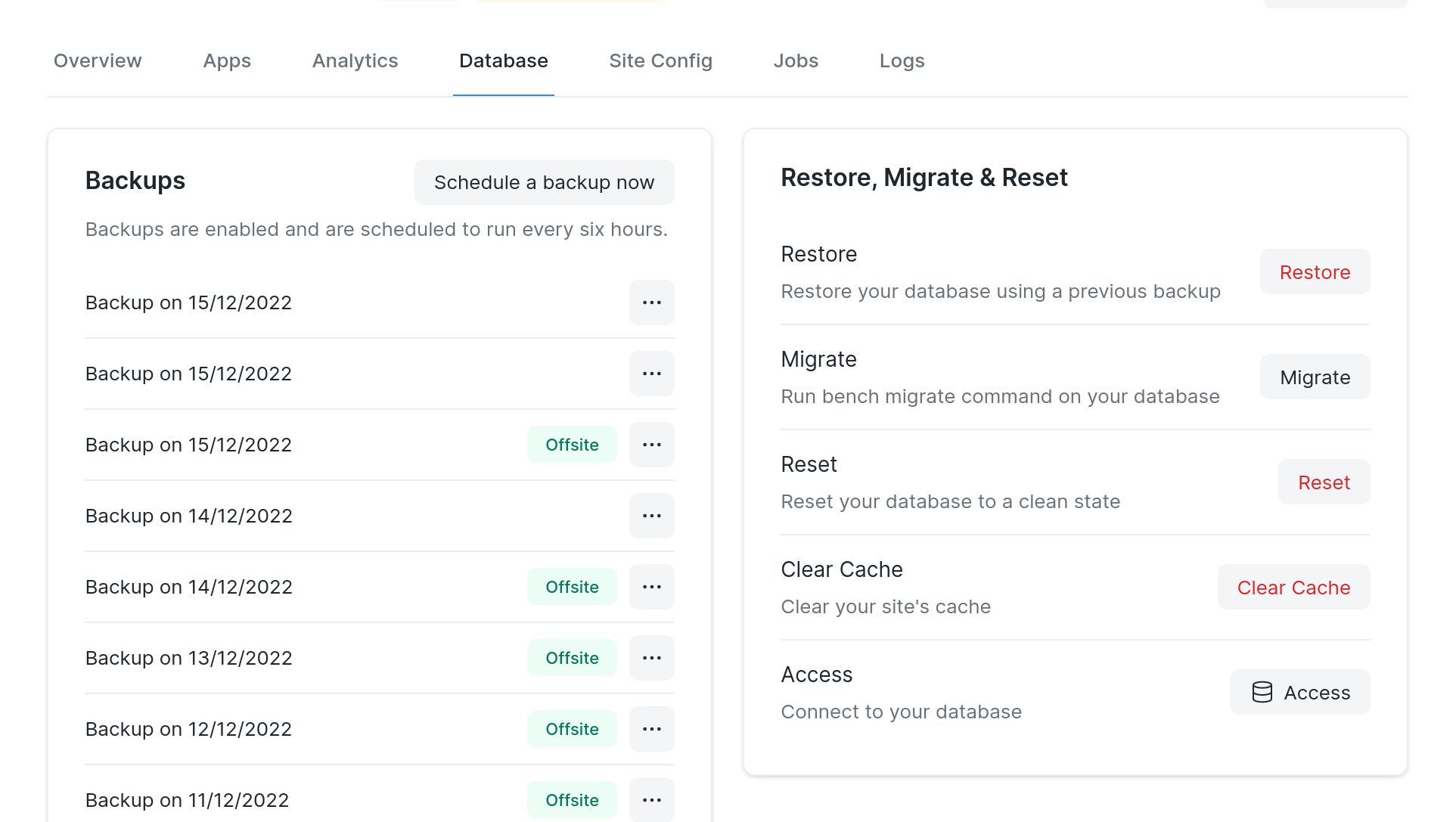 Enable Database Access